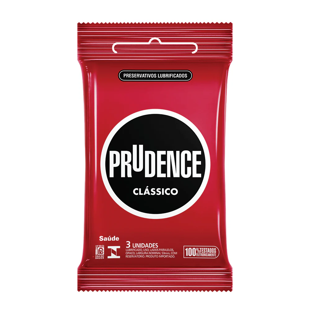 PRESERVATIVOS LUBRIFICADOS A UNIDADE PRUDENCE CLÁSSICO