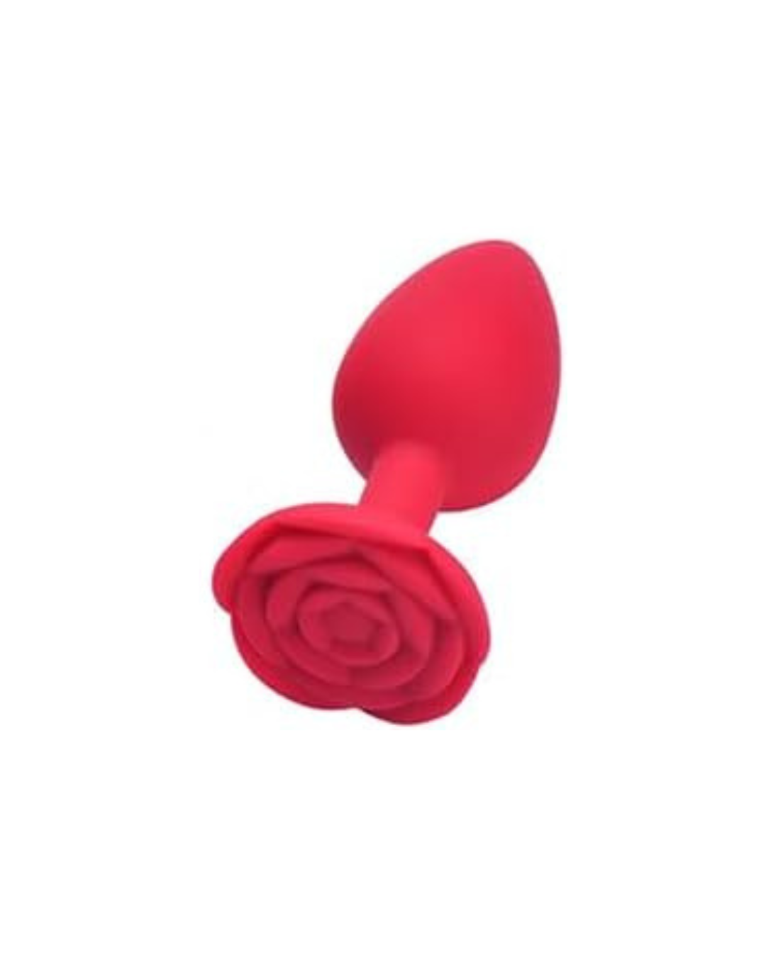 Plug Anal em Silicone Formato de Rosa Tamanho Vermelho Confortavel Discreto - Tamanho P