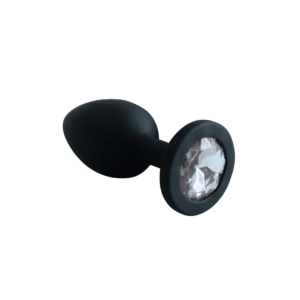 Plug Anal Redondo em Silicone Preto - Tamanho P
