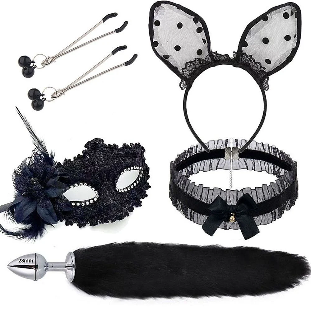 Kit Raposa na cor Preta - Sexy Import