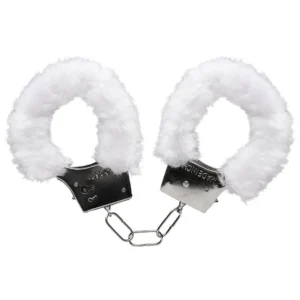 ALGEMAS DO AMOR METAL COM PELÚCIA SEXY IMPORT BRANCO