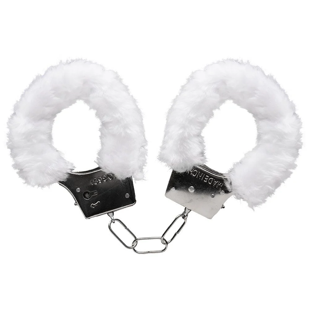 ALGEMAS DO AMOR METAL COM PELÚCIA SEXY IMPORT BRANCO