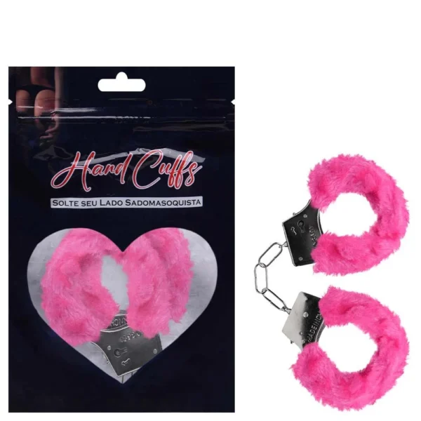 ALGEMAS DO AMOR METAL COM PELÚCIA SEXY IMPORT ROSA - Imagem 2