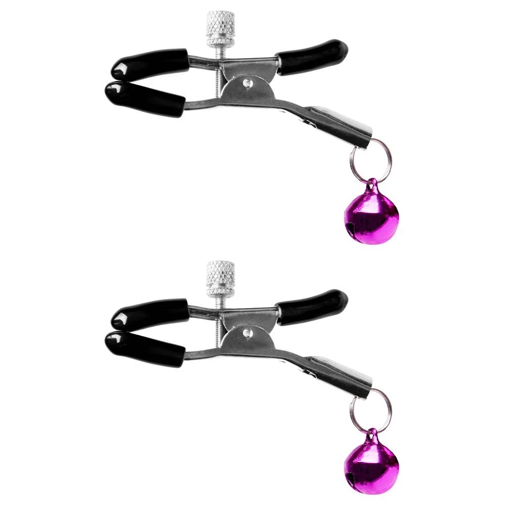 Prendedor de Mamilo com Adorno em Metal na cor Roxa - Sexy Import