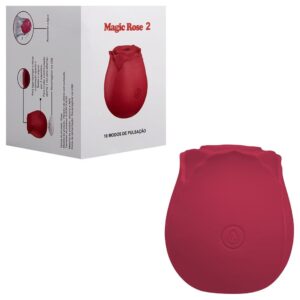 Vibrador em Formato de Rosa com Pulsações – 10 Modos Happy Meeting