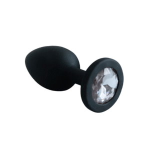 Plug Anal Redondo em Silicone Preto - Tamanho M
