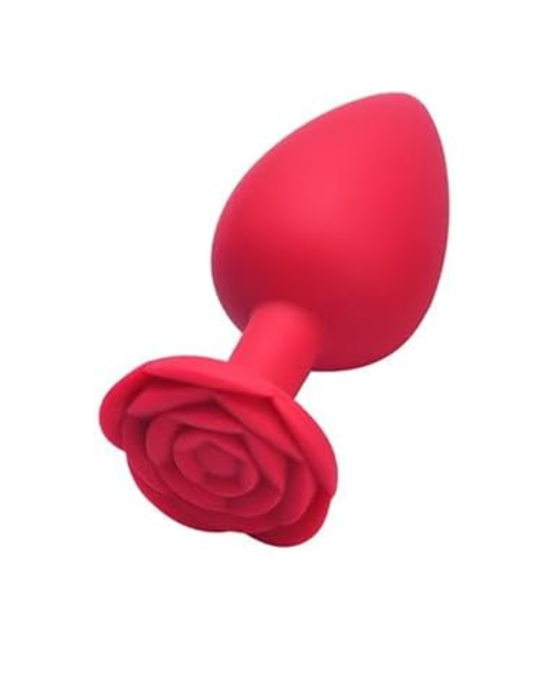 Plug Anal em Silicone Formato de Rosa Tamanho Vermelho Confortavel Discreto - Tamanho G