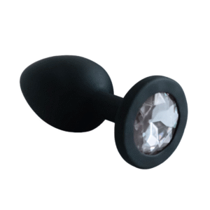 Plug Anal Redondo em Silicone Preto - Tamanho G