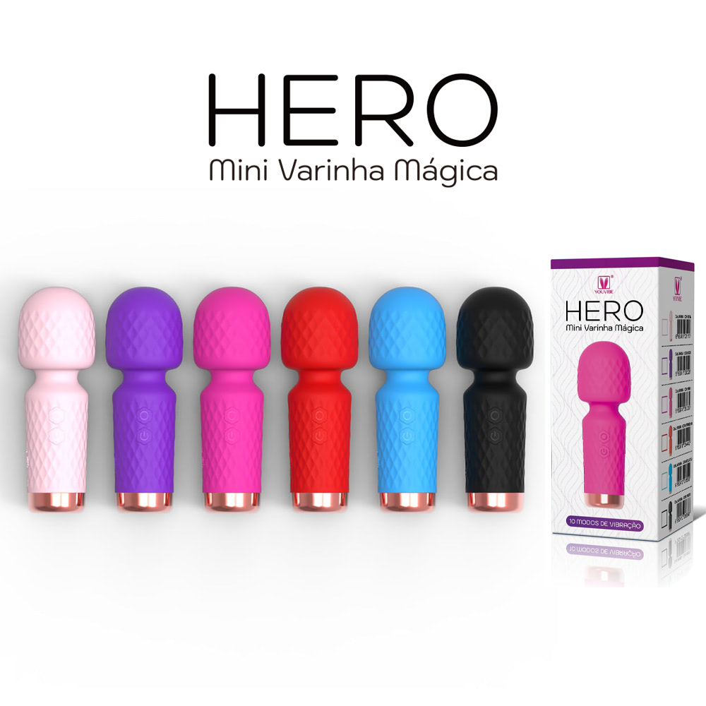 Mini Varinha Mágica Hero Recarregável com 10 modos de vibração - YOUVIBE