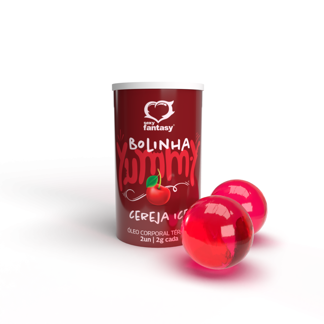 Bolinhas Lubrificantes Térmicas Beijáveis Yummy 2 unidades Sexy Fantassy CEREJA ICE
