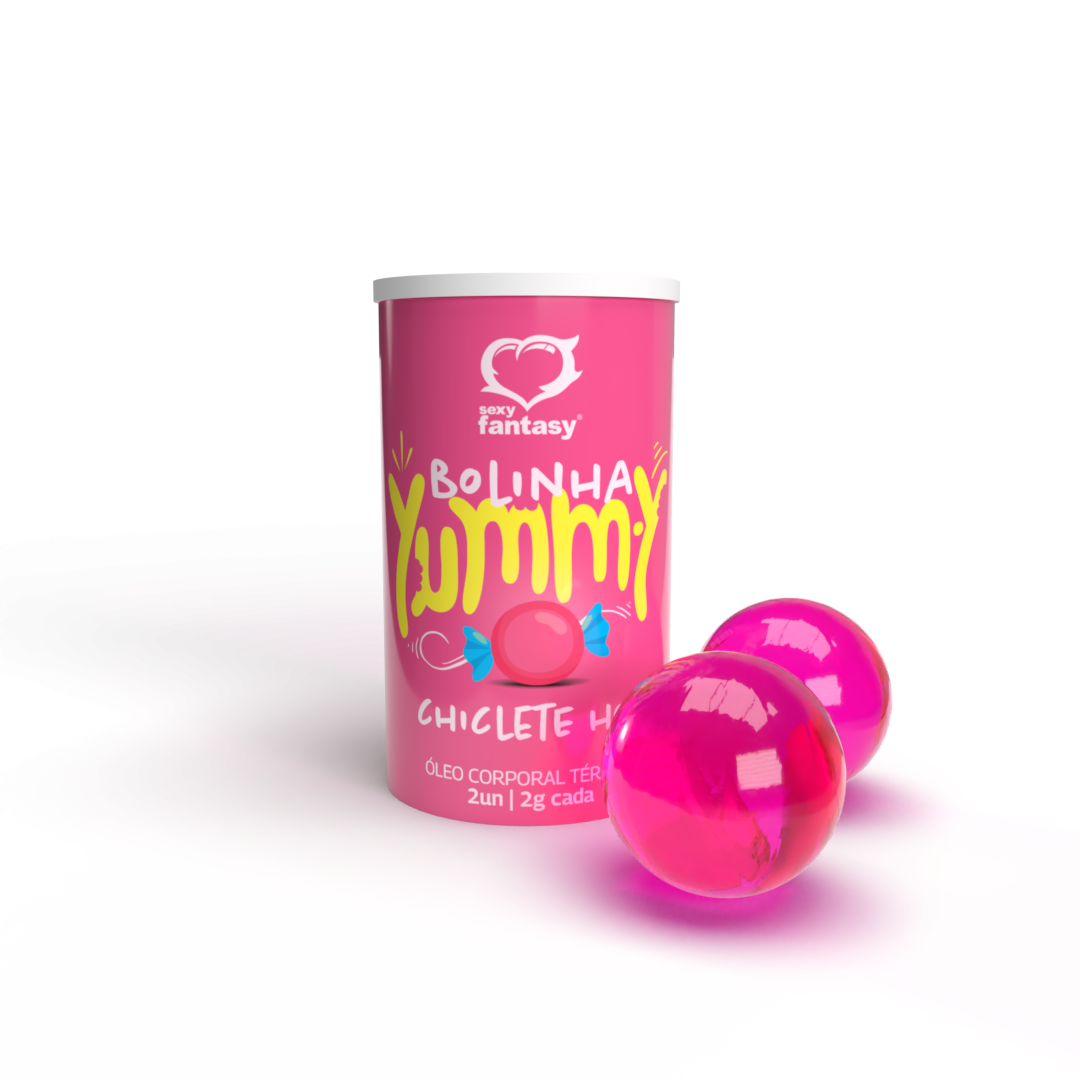 Bolinhas Lubrificantes Térmicas Beijáveis Yummy 2 unidades Sexy Fantassy CHICLETE HOT