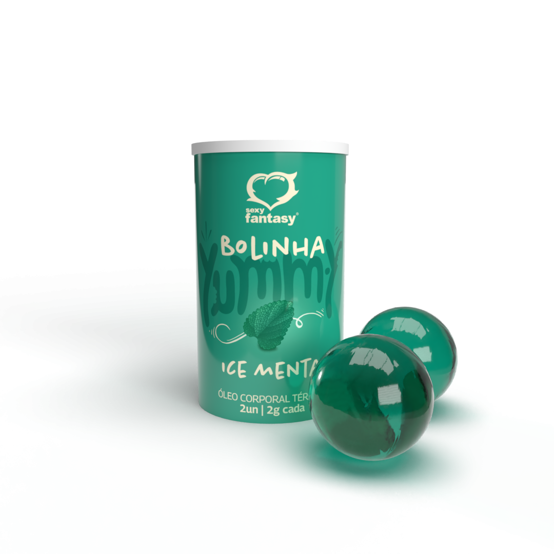 Bolinhas Lubrificantes Térmicas Beijáveis Yummy 2 unidades Sexy Fantassy ICE MENTA