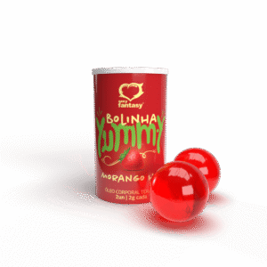 Bolinhas Lubrificantes Térmicas Beijáveis Yummy 2 unidades Sexy Fantasy MORANGO HOT