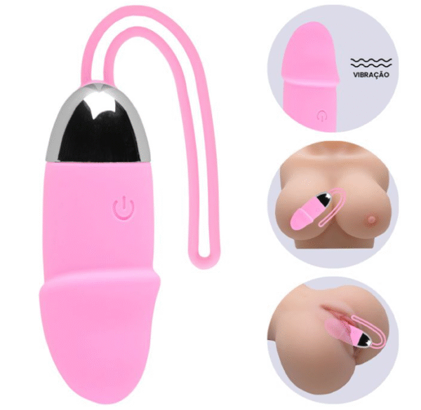 Vibrador Bullet em Formato de Glande na cor Rosa com Controle sem Fio e 10 Modos de Vibração - Imagem 4