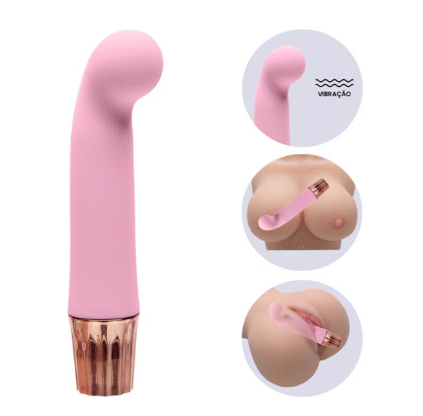 Mini Vibrador Ponto G na cor Rosa com 10 Modos de Vibração - Imagem 9
