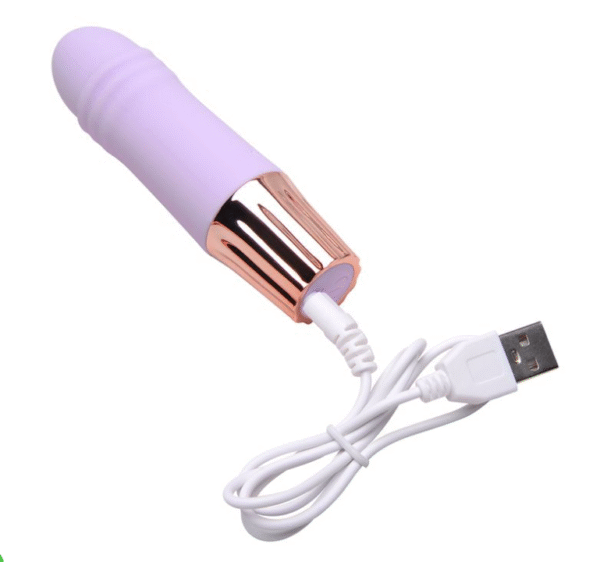 Mini Vibrador em Formato de Pênis na cor Lilás e com 10 Modos de Vibração - Imagem 6
