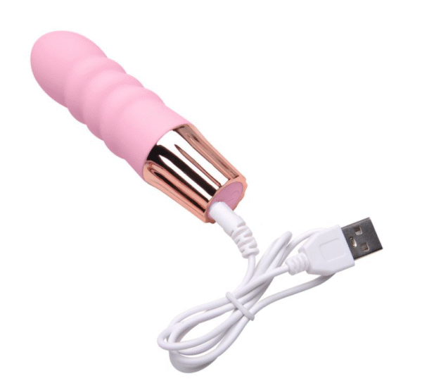 Mini Vibrador com Textura na cor Rosa e 10 Modos de Vibração - Imagem 7