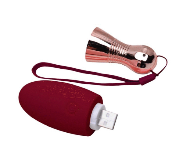 Vibrador em Formato de Pino de Boliche na cor Vinho com 10 Modos de Vibração - Imagem 7
