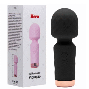 Mini Varinha Mágica na cor Preta com 10 Modos de Vibração - HERO