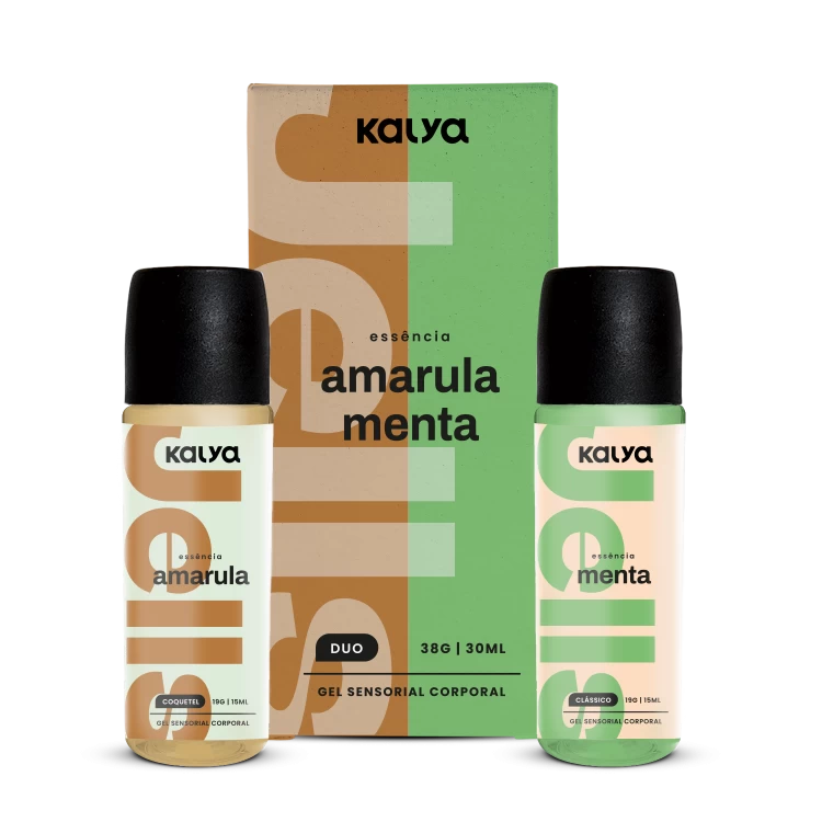 Gel Térmico Beijável 15ml (cada) Kalya JELLS HOT DUO AMARULA E MENTA