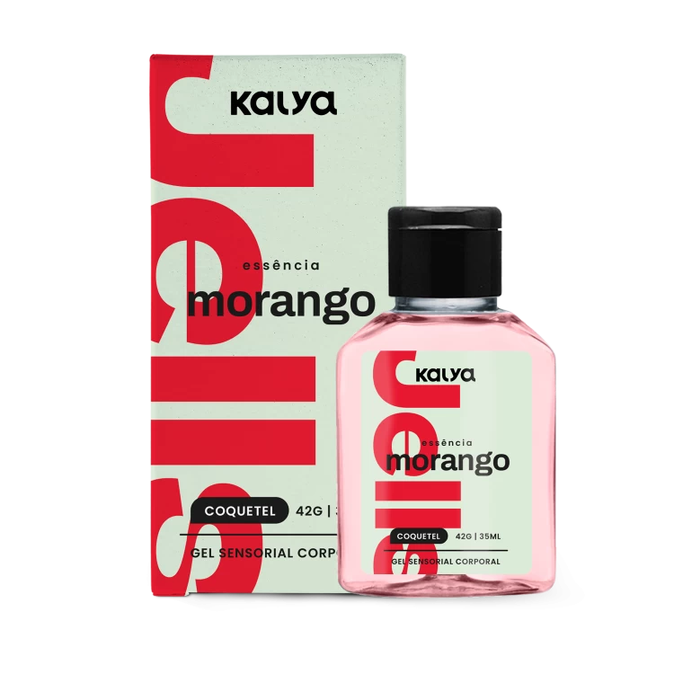 Gel Térmico Beijável Unissex 35gg Kalya JELLS COQUETEL MORANGO