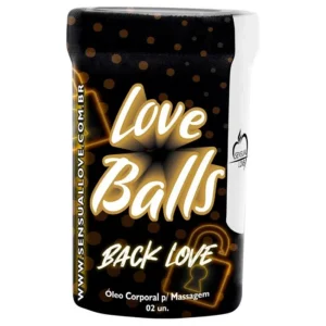 Bolinhas Lubrificantes Anestésico Anal Unissex Love Balls 2 unidades Sensual Love BACK LOVE
