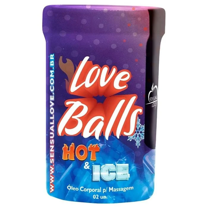 Bolinhas Lubrificantes Térmicas Love Balls 2 unidades Sensual Love HOT E ICE