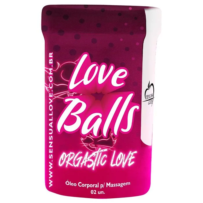 Bolinhas Lubrificantes Excitante Feminino Love Balls 2 unidades Sensual Love ORGASTIC LOVE