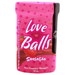 Bolinhas Lubrificantes Beijáveis Love Balls 2 unidades Sensual Love SENSAÇÃO