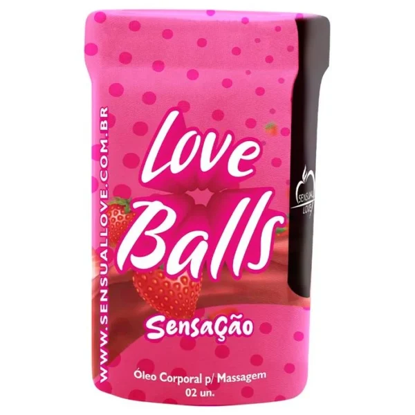 Bolinhas Lubrificantes Beijáveis Love Balls 2 unidades Sensual Love SENSAÇÃO