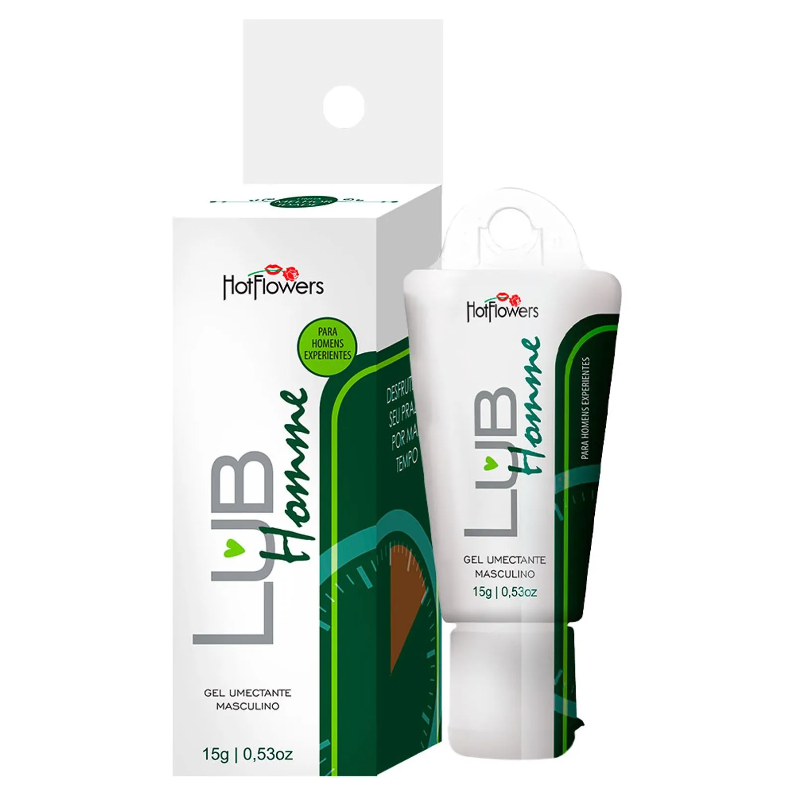 Gel Funcional Retardante Masculino para Homens Experientes 15g Hot Flowers - LUB HOMME