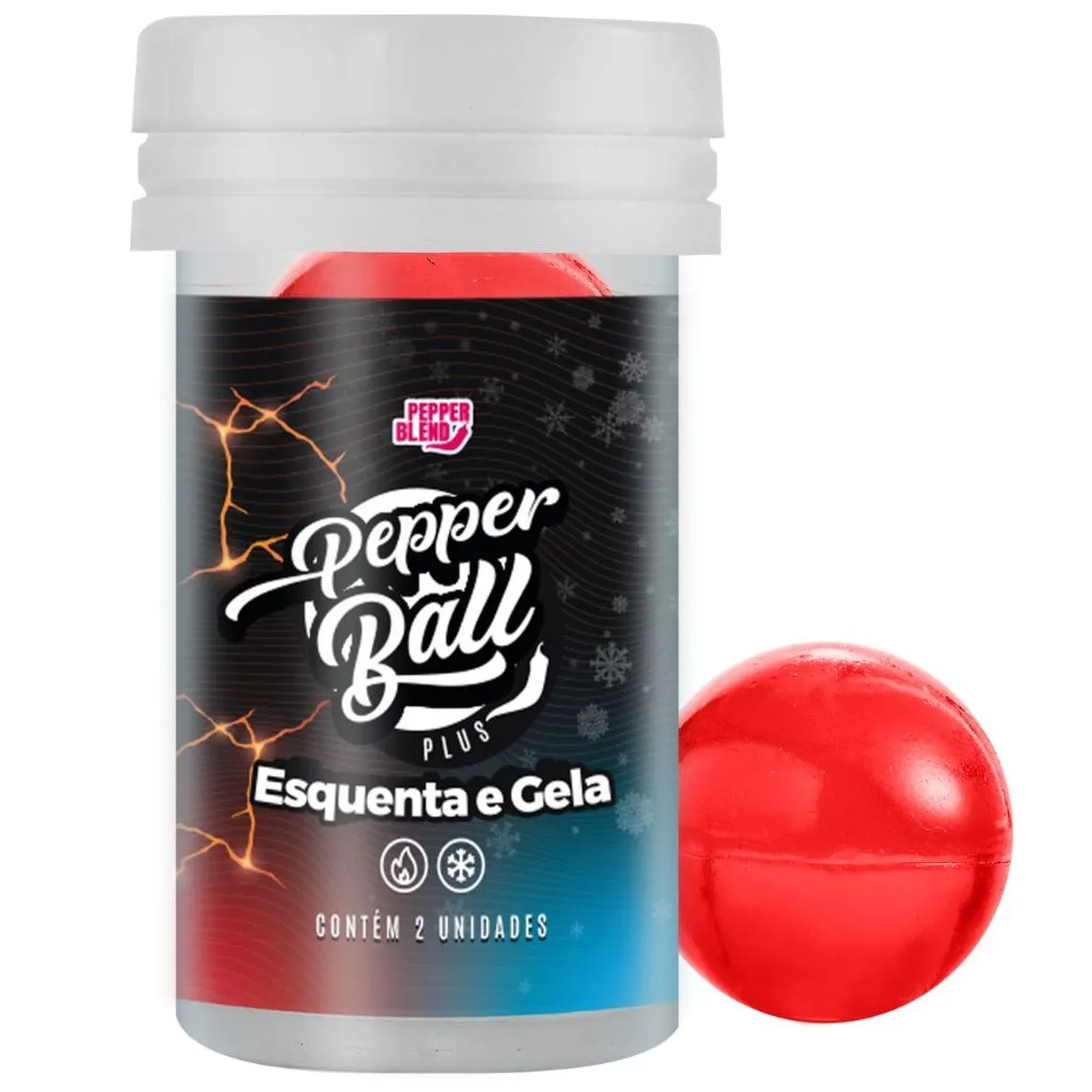 Bolinhas Lubrificantes Térmicas Beijáveis Pepper Ball 2 unidades Pepper Blend ESQUENTA E GELA