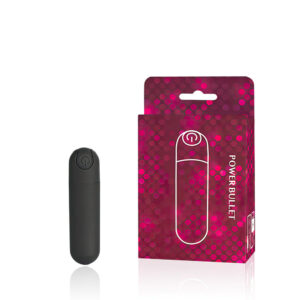 Vibrador Power Bullet na cor Preta Fosca com 10 Modos de Vibração