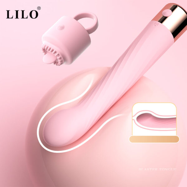 LILO KIT VIBRADOR PONTO G COM 10 MODOS DE VIBRAÇÃO E ANEL ESTIMULADOR - Imagem 4