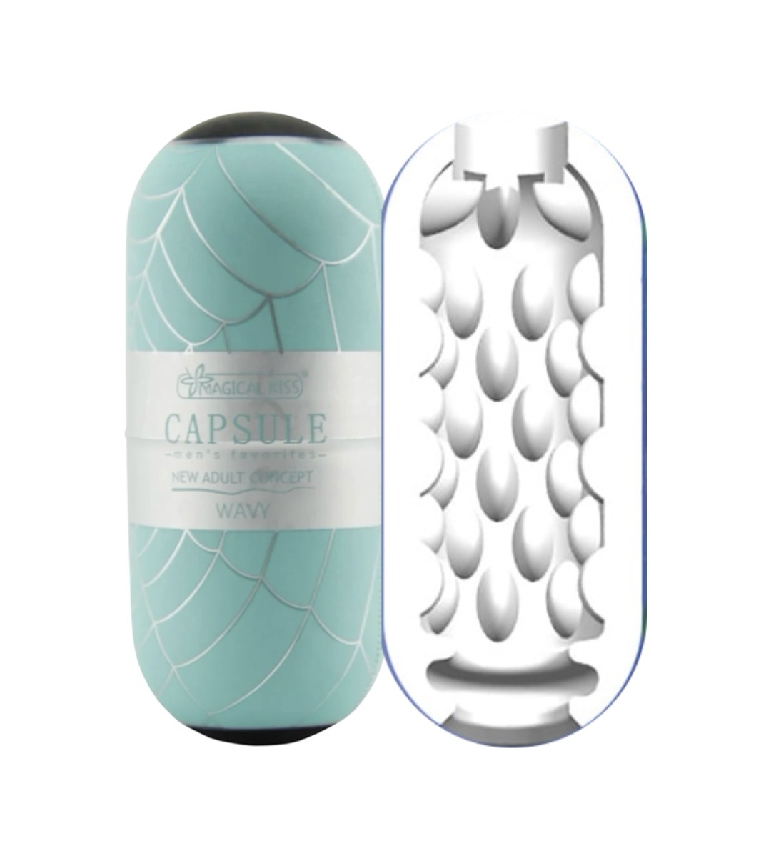 Egg Masturbador Silicone Texturizado Vazado Masculino - WAVY
