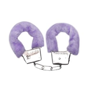 Algemas com Pelúcia, Trava e Chaves - COR LILÁS
