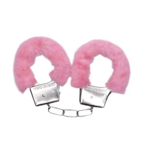 Algemas com Pelúcia, Trava e Chaves - COR ROSA