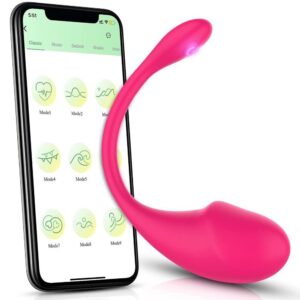 Vibrador Ponto G com Controle por Aplicativo na cor Rosa e 10 Modos de Vibração - ABEL