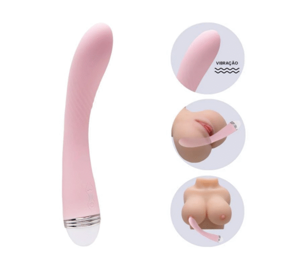 Vibrador Ponto G na cor Rosa Bebê com 10 Modos de Vibração - Imagem 7