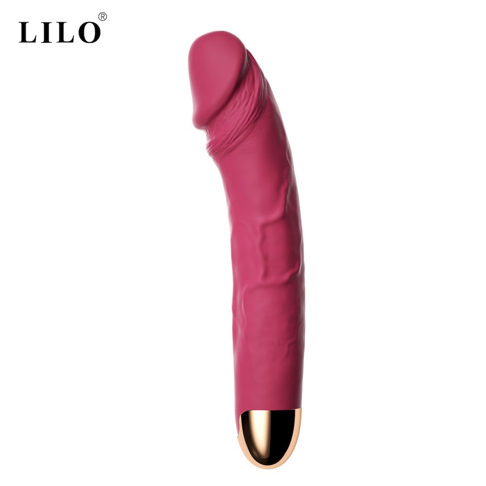 Vibrador Rotativo Ponto G em Formato de Pênis na cor Rosa com 10 Modos de Vibração e 10 Modos de Rotação