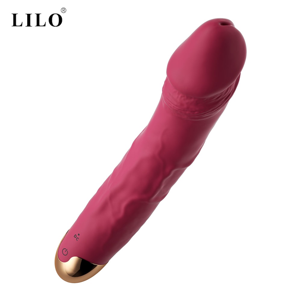 Vibrador Rotativo Ponto G em Formato de Pênis na cor Rosa com 10 Modos de Vibração e 10 Modos de Rotação - Imagem 2