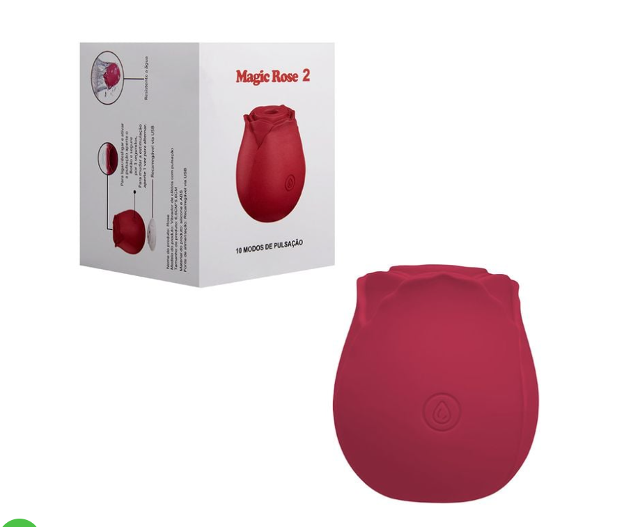 Estimulador de Clitóris em Formato de Flor na cor Vermelha com 10 Modos de Pulsação (cópia)
