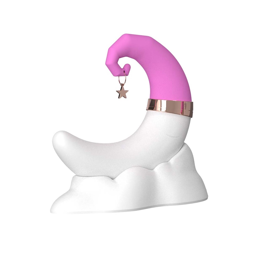 Vibrador com Estimulador de Clitórisem Formato de Lua na cor Roxa com 10 Modos de Vibração e 10 Modos de Pulsação - Imagem 2