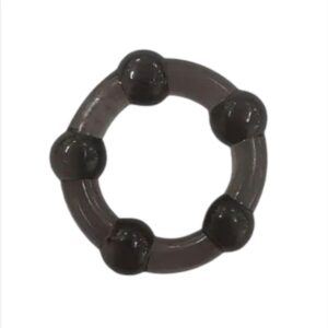 Anel Peniano com Bolinhas sem Vibrador na cor Preta